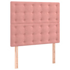 Boxspringbett mit Matratze & LED Rosa 80x200 cm Samt