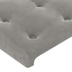 Boxspringbett mit Matratze & LED Hellgrau 90x190 cm Samt