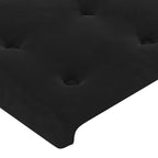 Boxspringbett mit Matratze & LED Schwarz 100x200 cm Samt