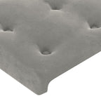 Boxspringbett mit Matratze & LED Hellgrau 120x200 cm Samt