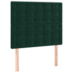 Boxspringbett mit Matratze & LED Dunkelgrün 120x200 cm Samt