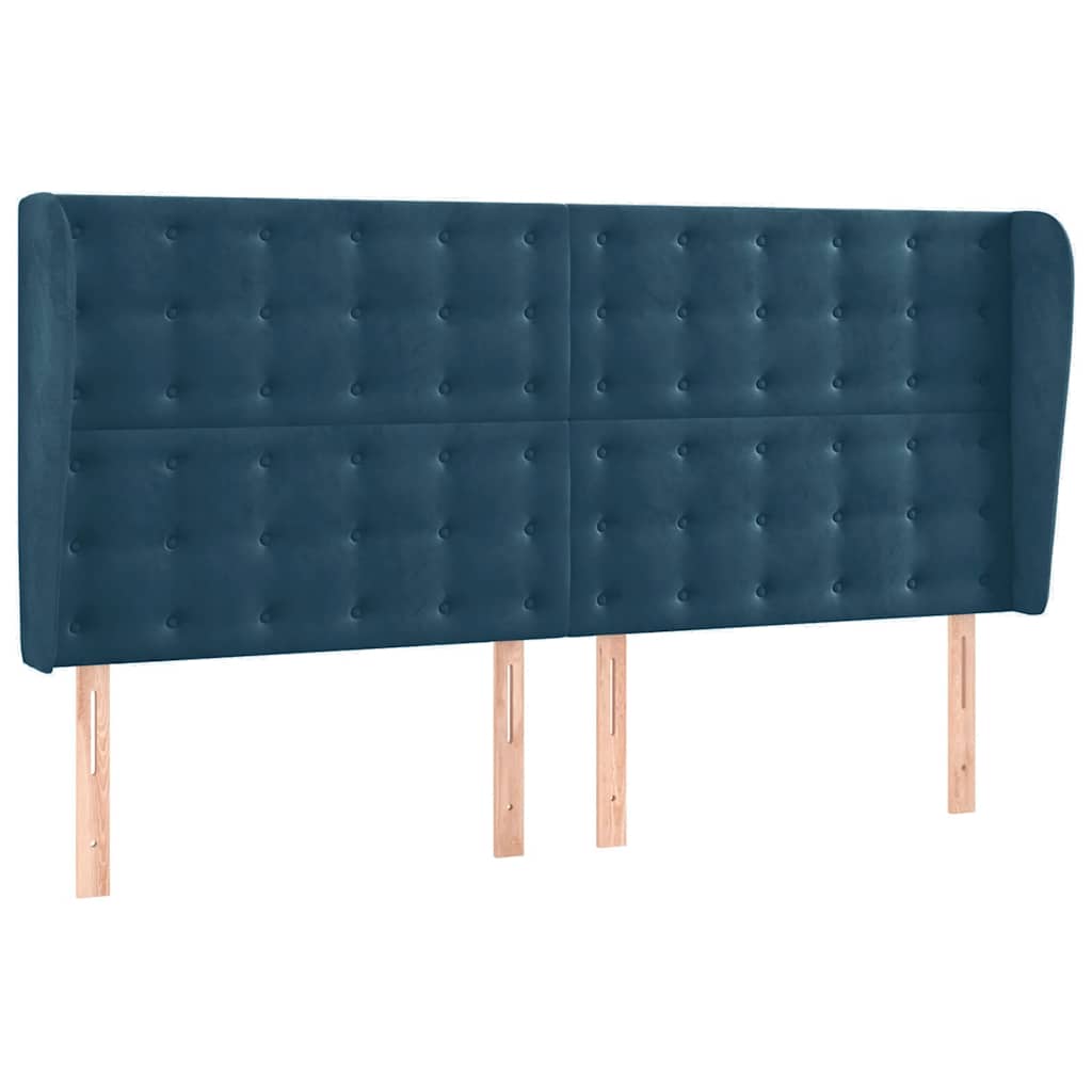 Boxspringbett mit Matratze & LED Dunkelblau 200x200 cm Samt