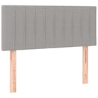 Boxspringbett mit Matratze Hellgrau 100x200 cm Stoff