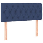 Boxspringbett mit Matratze Blau 90x190 cm Stoff