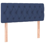 Boxspringbett mit Matratze Blau 100x200 cm Stoff