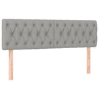 Boxspringbett mit Matratze Hellgrau 140x200 cm Stoff