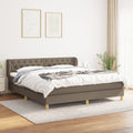 Boxspringbett mit Matratze Taupe 160x200 cm Stoff
