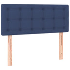 Boxspringbett mit Matratze Blau 90x190 cm Stoff