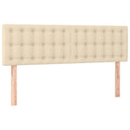 Boxspringbett mit Matratze Creme 140x190 cm Stoff