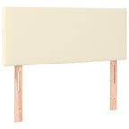 Boxspringbett mit Matratze Creme 80x200 cm Kunstleder