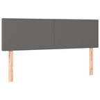 Boxspringbett mit Matratze Grau 140x200 cm Kunstleder