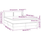 Boxspringbett mit Matratze Schwarz 140x190 cm Kunstleder