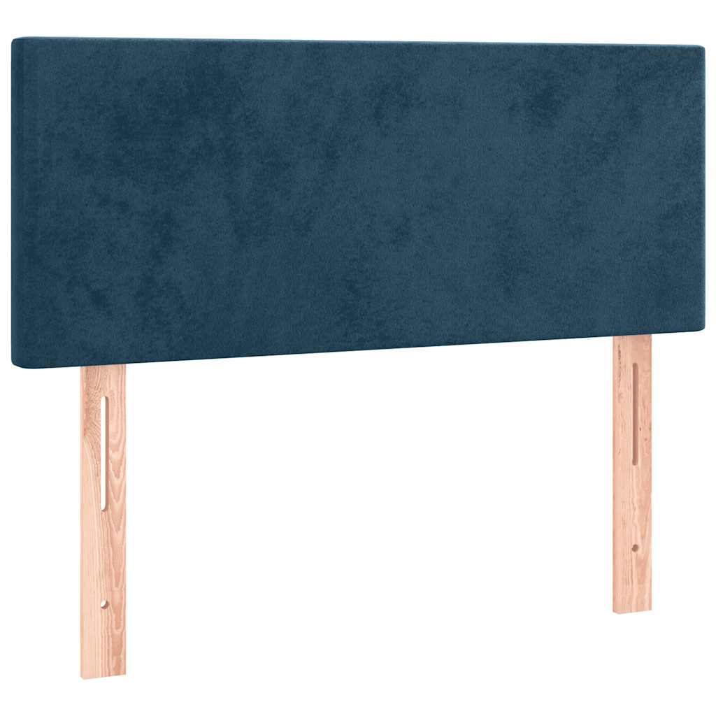 Boxspringbett mit Matratze Dunkelblau 90x200 cm Samt