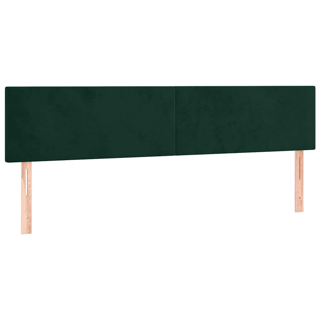 Boxspringbett mit Matratze Dunkelgrün 200x200 cm Samt