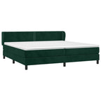 Boxspringbett mit Matratze Dunkelgrün 200x200 cm Samt