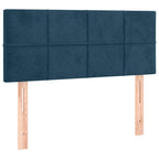 Boxspringbett mit Matratze Dunkelblau 80x200 cm Samt