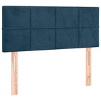 Boxspringbett mit Matratze Dunkelblau 90x190 cm Samt