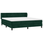 Boxspringbett mit Matratze Dunkelgrün 160x200 cm Samt