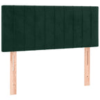 Boxspringbett mit Matratze Dunkelgrün 90x190 cm Samt