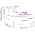 Boxspringbett mit Matratze Dunkelgrün 100x200 cm Samt