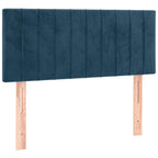 Boxspringbett mit Matratze Dunkelblau 100x200 cm Samt