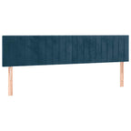Boxspringbett mit Matratze Dunkelblau 180x200 cm Samt