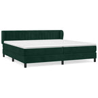 Boxspringbett mit Matratze Dunkelgrün 200x200 cm Samt
