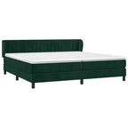 Boxspringbett mit Matratze Dunkelgrün 200x200 cm Samt