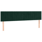 Boxspringbett mit Matratze Dunkelgrün 200x200 cm Samt
