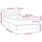 Boxspringbett mit Matratze Rosa 80x200 cm Samt