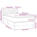 Boxspringbett mit Matratze Rosa 90x190 cm Samt