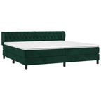 Boxspringbett mit Matratze Dunkelgrün 200x200 cm Samt