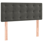 Boxspringbett mit Matratze Dunkelgrau 90x190 cm Samt