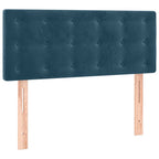 Boxspringbett mit Matratze Dunkelblau 90x200 cm Samt