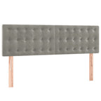 Boxspringbett mit Matratze Hellgrau 140x200 cm Samt