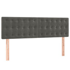 Boxspringbett mit Matratze Dunkelgrau 140x200 cm Samt