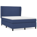 Boxspringbett mit Matratze Blau 140x200 cm Stoff