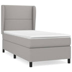 Boxspringbett mit Matratze Hellgrau 90x190 cm Stoff