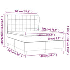 Boxspringbett mit Matratze Schwarz 140x200 cm Stoff