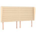 Boxspringbett mit Matratze Creme 200x200 cm Stoff