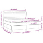 Boxspringbett mit Matratze Creme 200x200 cm Stoff
