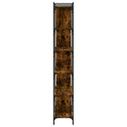 Bücherregal 6 Böden Räuchereiche 76x32x192 cm Holzwerkstoff