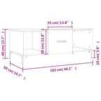 Couchtisch Sonoma-Eiche 102x50x40 cm Holzwerkstoff