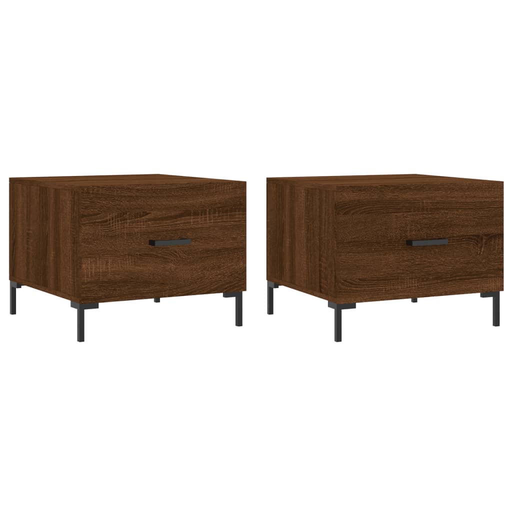 Couchtische 2 Stk. Braun Eichen-Optik 50x50x40 cm Holzwerkstoff