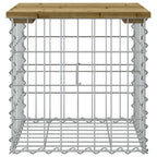 Gartenbank aus Gabionen 43x44x42 cm Kiefernholz Imprägniert