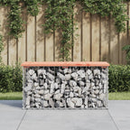 Gartenbank aus Gabionen Massivholz Douglasie