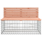 Gartenbank aus Gabionen 287x71x65,5 cm Massivholz Douglasie