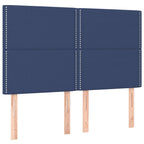 Boxspringbett mit Matratze Blau 140x200 cm Stoff