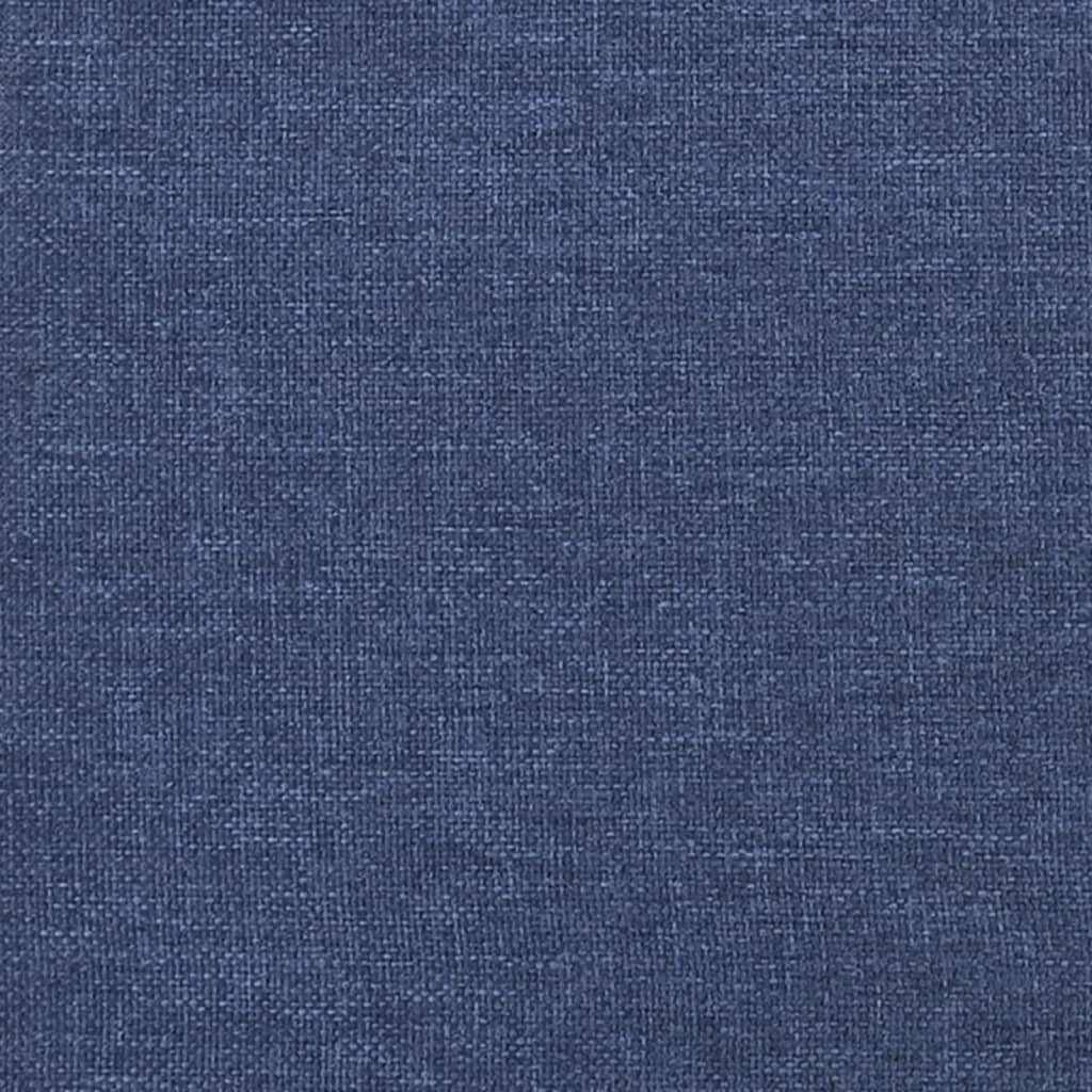 Boxspringbett mit Matratze Blau 200x200 cm Stoff