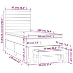 Boxspringbett mit Matratze Dunkelbraun 90x190 cm Stoff